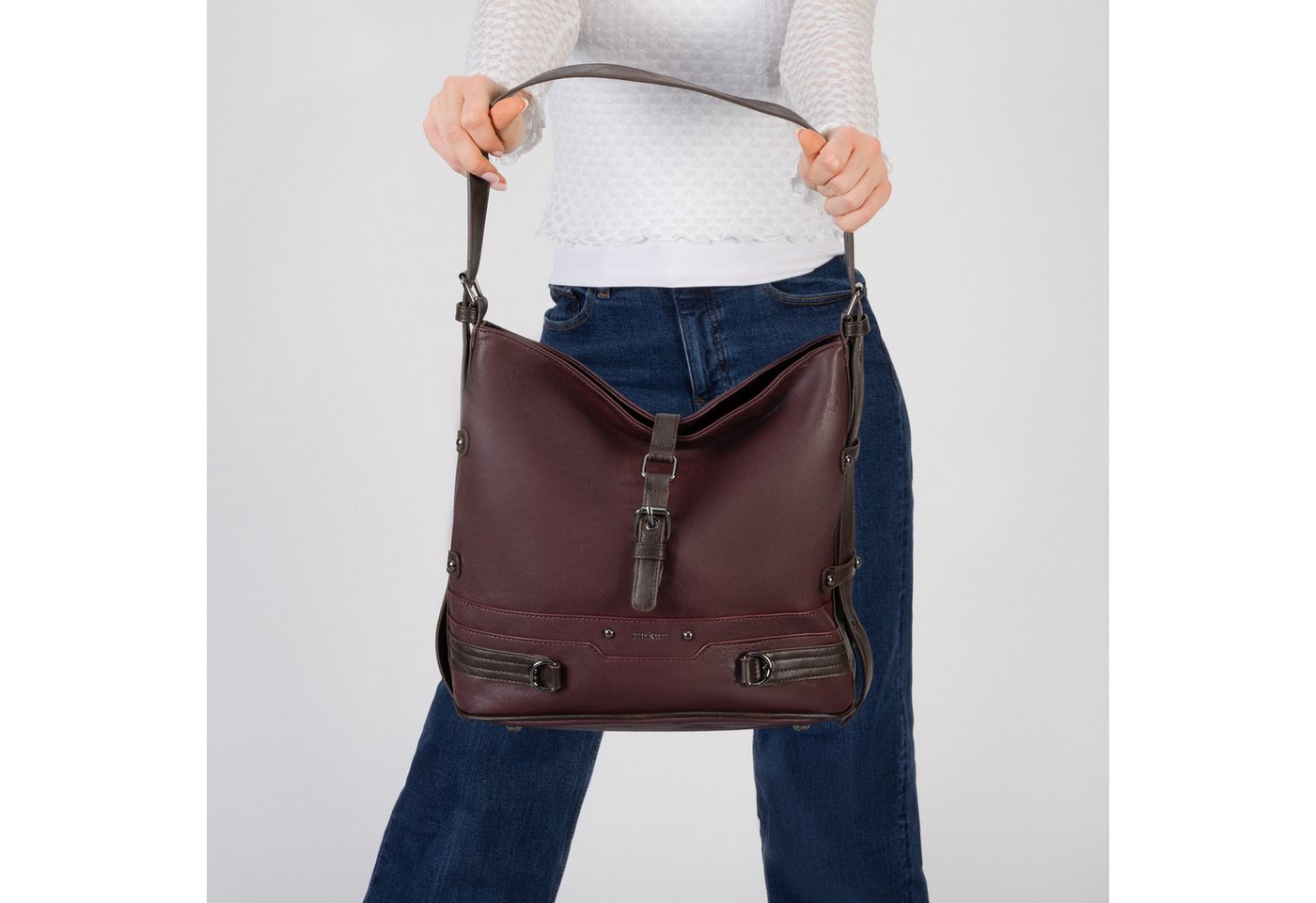 Rieker Umhängetasche, Damen Beuteltasche, Schultertasche, Henkeltasche – Bild 3 von 5