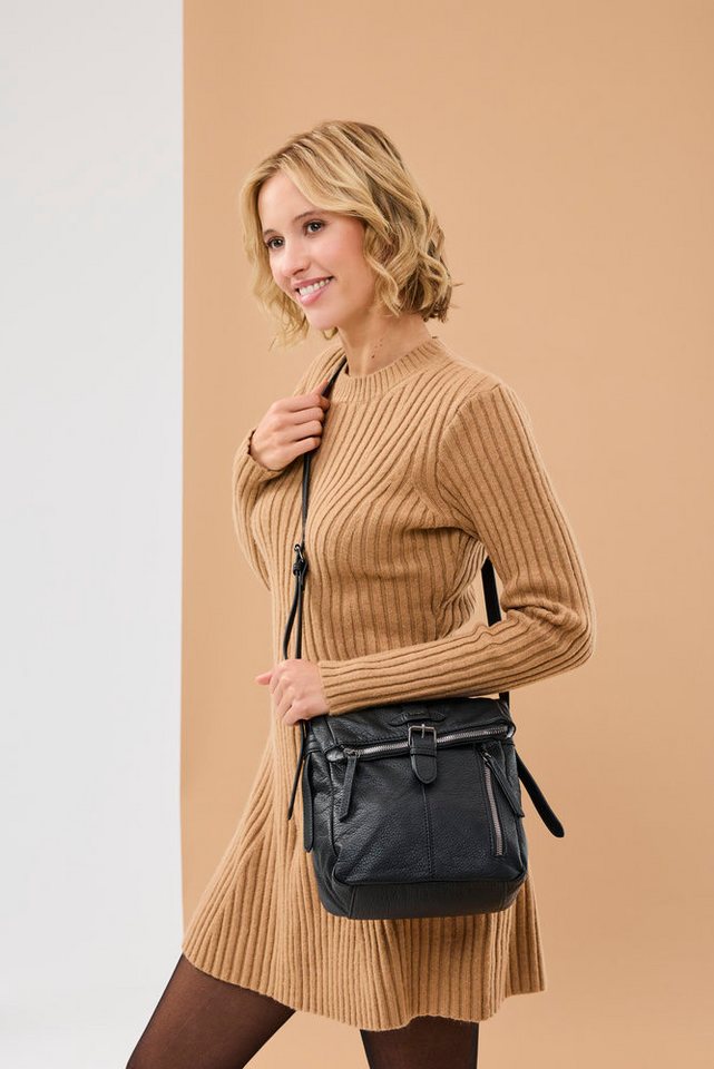 Rieker Umhängetasche, Damen-Handtasche, Schultertasche, Überschlag mit Schnallenverschluss – Bild 2 von 5