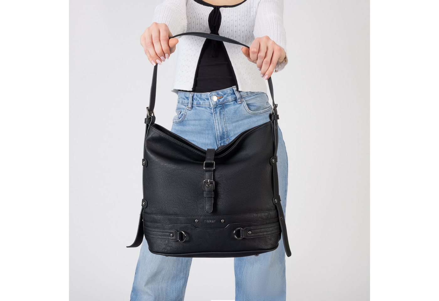 Rieker Umhängetasche, Damen Beuteltasche, Schultertasche, Henkeltasche – Bild 3 von 5