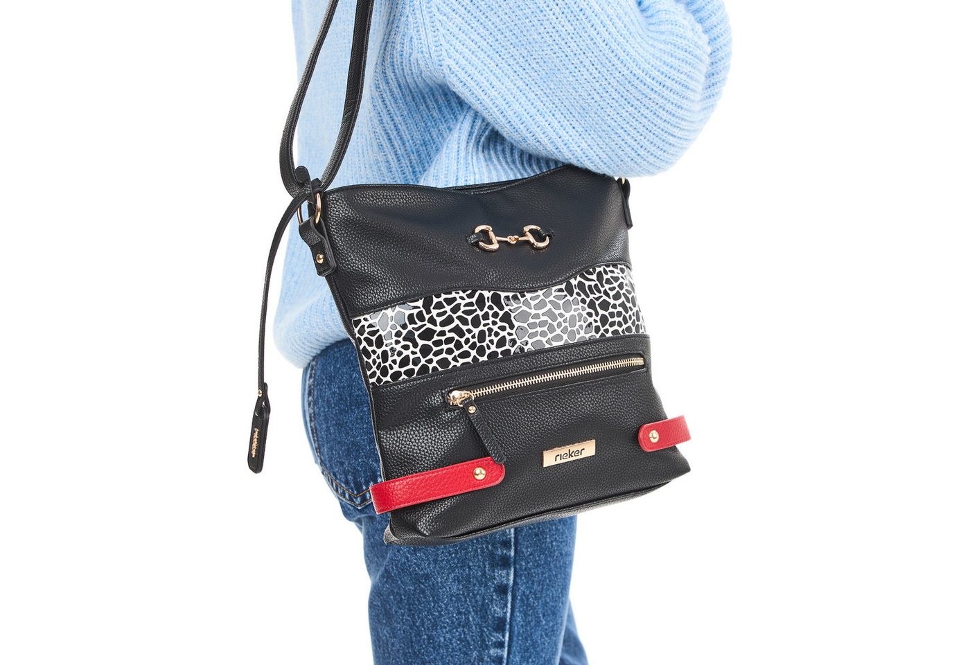 Rieker Umhängetasche, Schultertasche mit verstellbarem Umhängeriemchen, modische Akzente – Bild 2 von 5