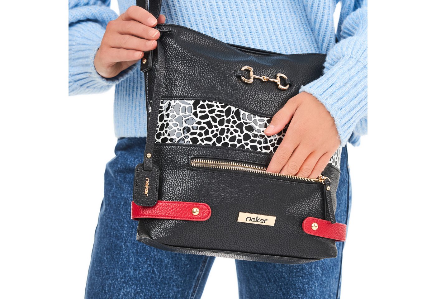 Rieker Umhängetasche, Schultertasche mit verstellbarem Umhängeriemchen, modische Akzente – Bild 5 von 5