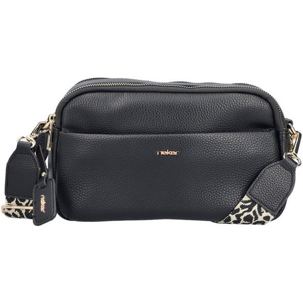 Rieker Umhängetasche, Damen Schultertasche, Handtasche mit zwei Reißverschlüssen