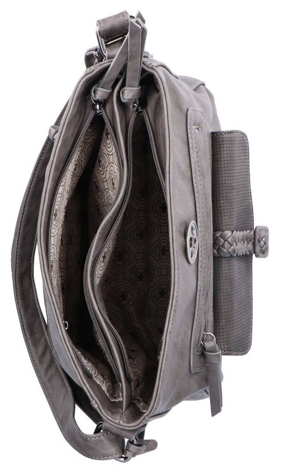 Rieker Umhängetasche Montenegro/Guana/Eagle, Damen Schultertasche, Handtasche mit Zierschnalle und Flechtband – Bild 4 von 5