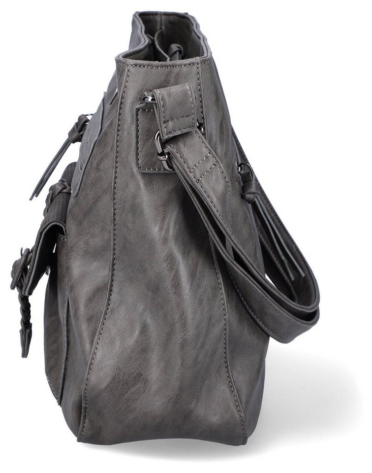 Rieker Umhängetasche Montenegro/Guana/Eagle, Damen Schultertasche, Handtasche mit Zierschnalle und Flechtband – Bild 5 von 5