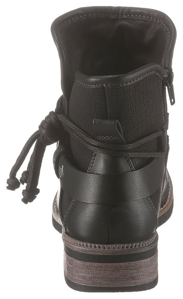 Rieker Winterboots, Winterstiefelette, Blockabsatz, Warmfutter, mit Zierbänder – Bild 2 von 5