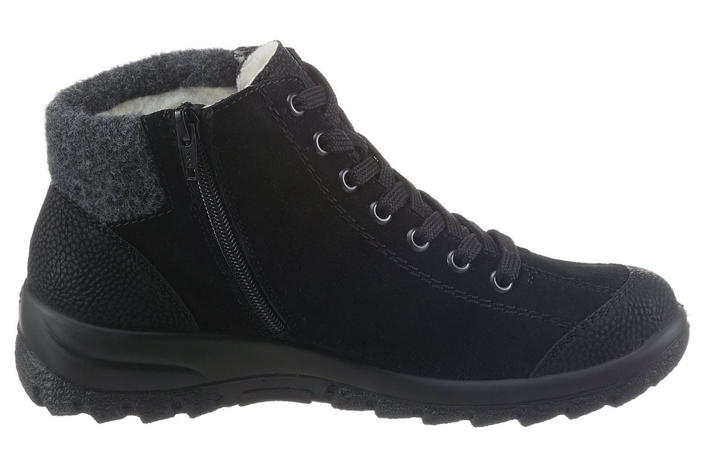 Rieker Winterboots, Outdoorboots, Winterstiefelette mit Filz-Schaftabschluss, Rieker TEX – Bild 3 von 5