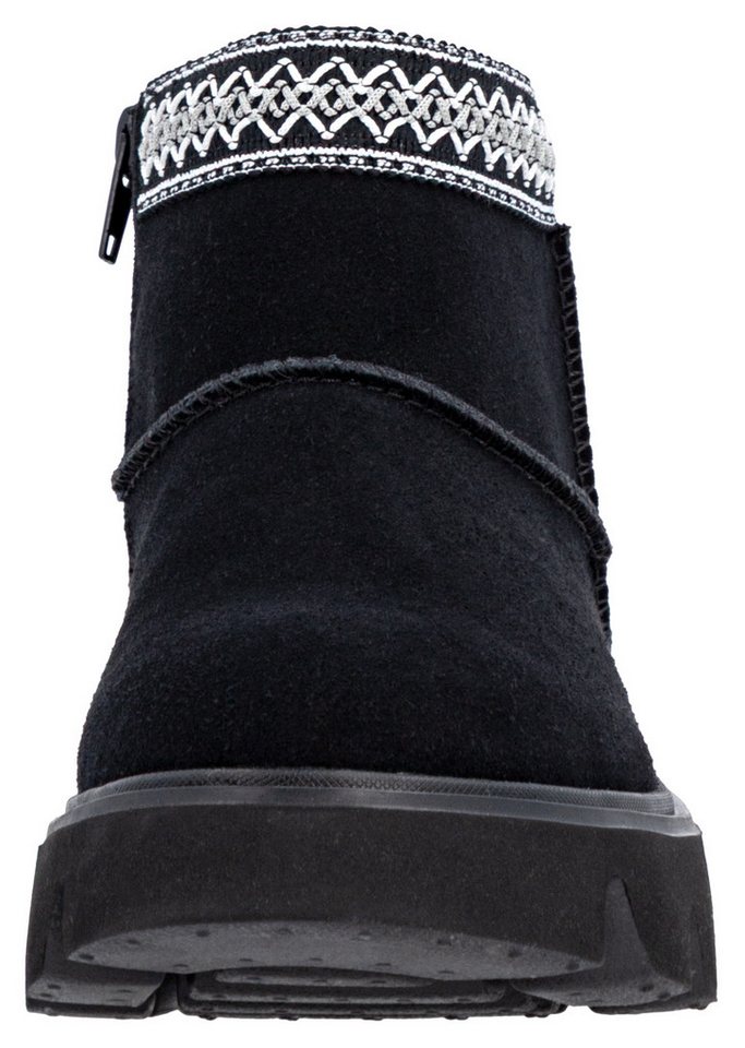 Rieker Winterboots Plateauboots, Stiefelette mit Textileinfass im Ethno-Look – Bild 5 von 5