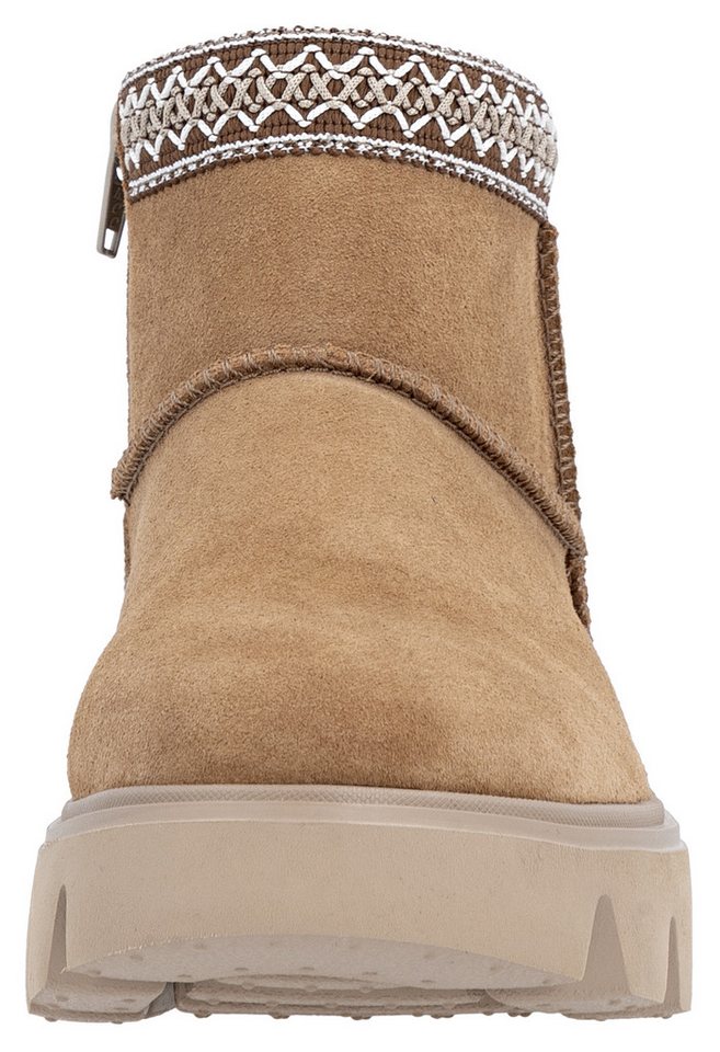 Rieker Winterboots Plateauboots, Stiefelette mit Textileinfass im Ethno-Look – Bild 5 von 5