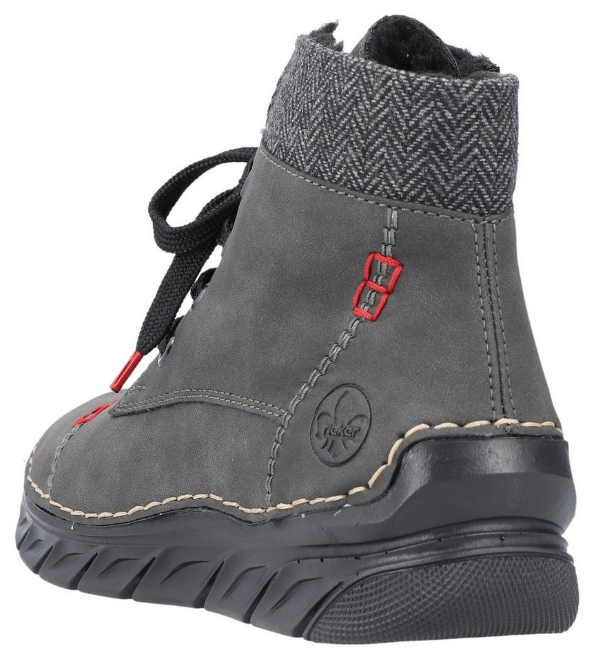 Rieker Winterboots Schnürboots, Stiefelette, Casual-Boots mit softem Schaftrand – Bild 3 von 5