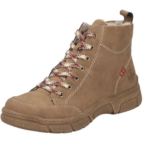 Rieker Winterboots Schnürboots, Schnürstiefelette mit Warmfutter und Ziersteppung