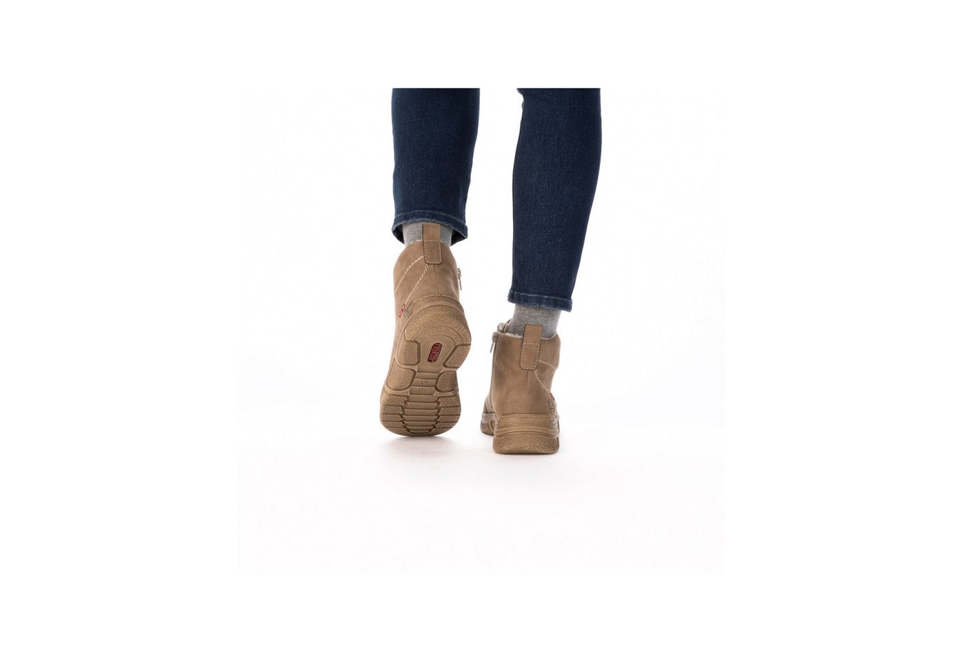 Rieker Winterboots Schnürboots, Schnürstiefelette mit Warmfutter und Ziersteppung – Bild 3 von 5