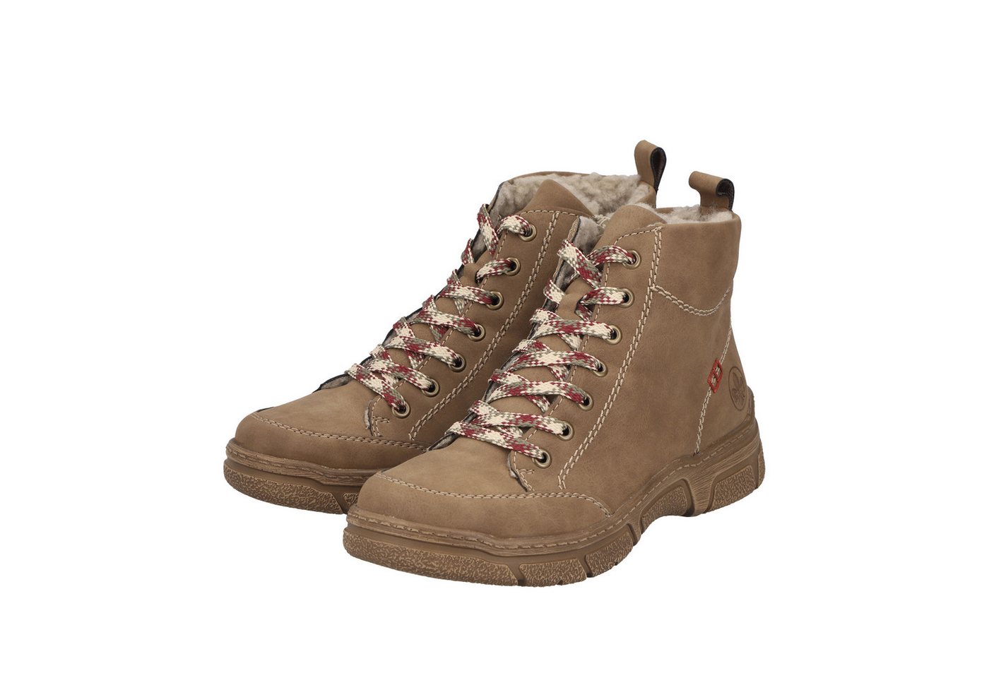Rieker Winterboots Schnürboots, Schnürstiefelette mit Warmfutter und Ziersteppung – Bild 4 von 5