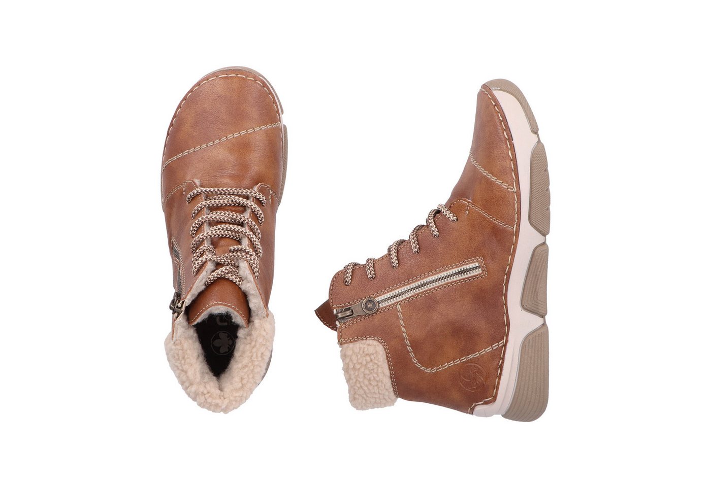 Rieker Winterboots Schnürboots, Stiefelette, Casual-Boots mit Reißverschluss außen – Bild 4 von 5