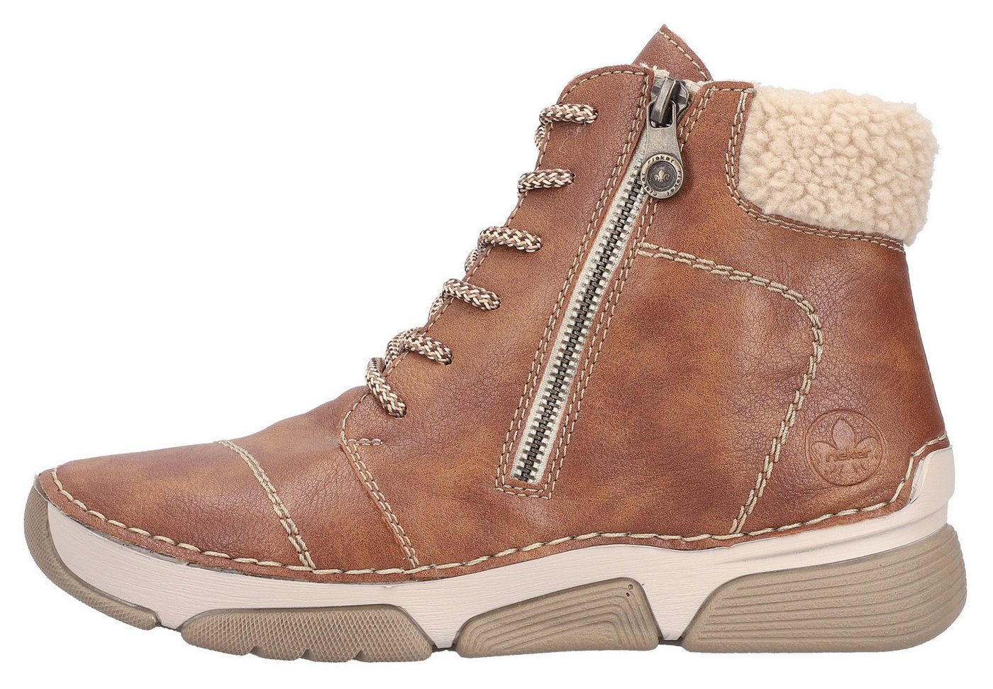 Rieker Winterboots Schnürboots, Stiefelette, Casual-Boots mit Reißverschluss außen – Bild 5 von 5