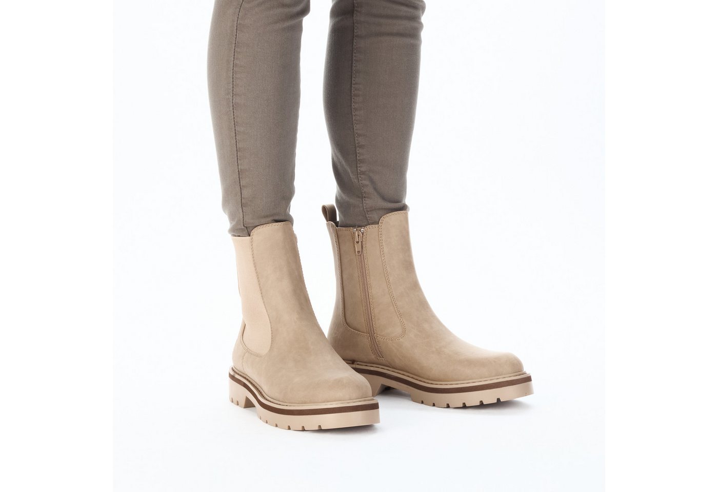 Rieker Winterboots Stiefelette, Chelseaboots mit Warmfutter und Stretcheinsatz – Bild 2 von 5