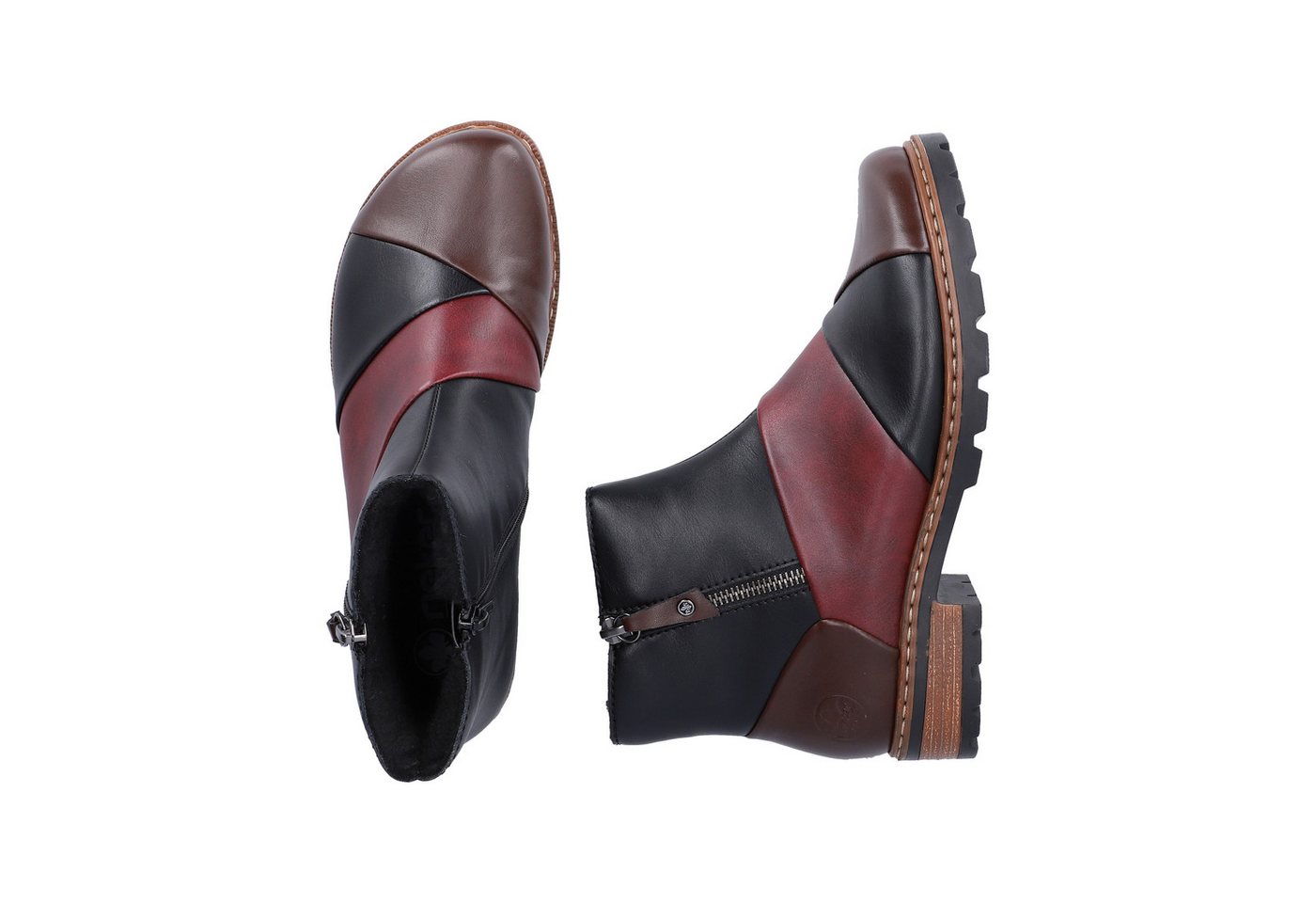 Rieker Winterboots Stiefelette in aktueller Patchwork-Optik, Warmfutter – Bild 3 von 5