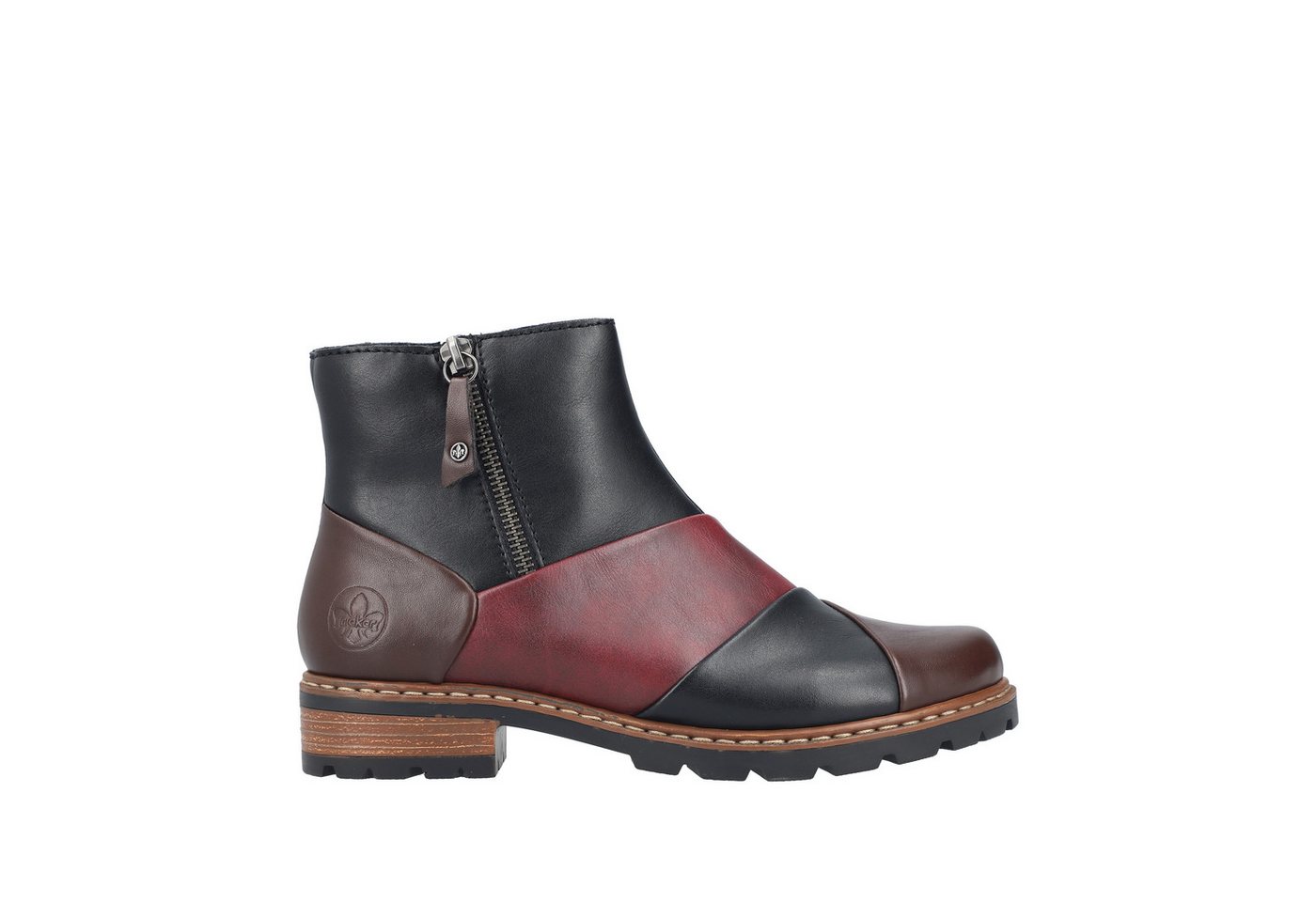 Rieker Winterboots Stiefelette in aktueller Patchwork-Optik, Warmfutter – Bild 5 von 5