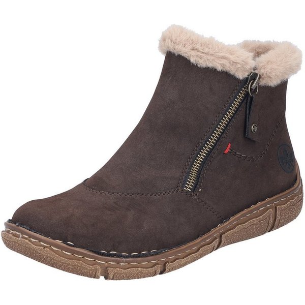 Rieker Winterboots Winterstiefelette, Reißverschluss-Boots mit Warmfutter
