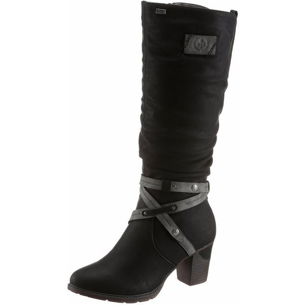 Rieker Winterstiefel, Blockabsatz, Rieker TEX-Membran, mit stylischem Zierriemchen
