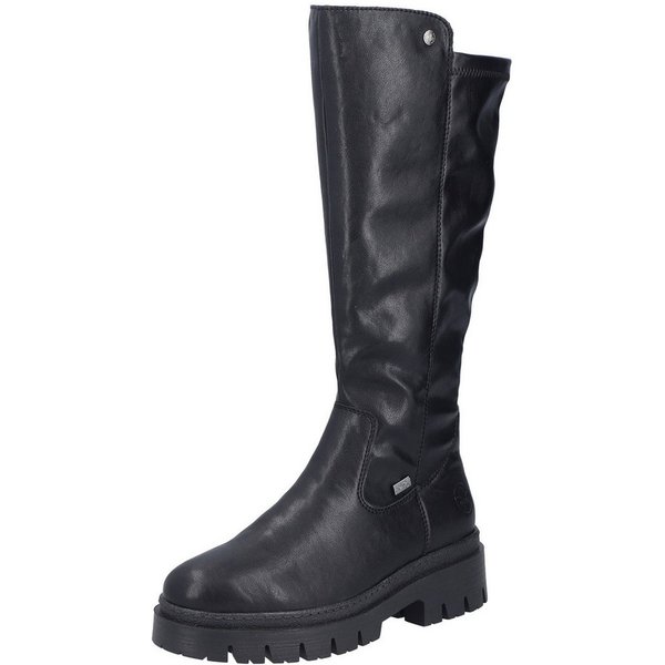 Rieker Winterstiefel Langschaftstiefel, Plateaustiefel mit Stretch am Schaft, TEX-Membrane