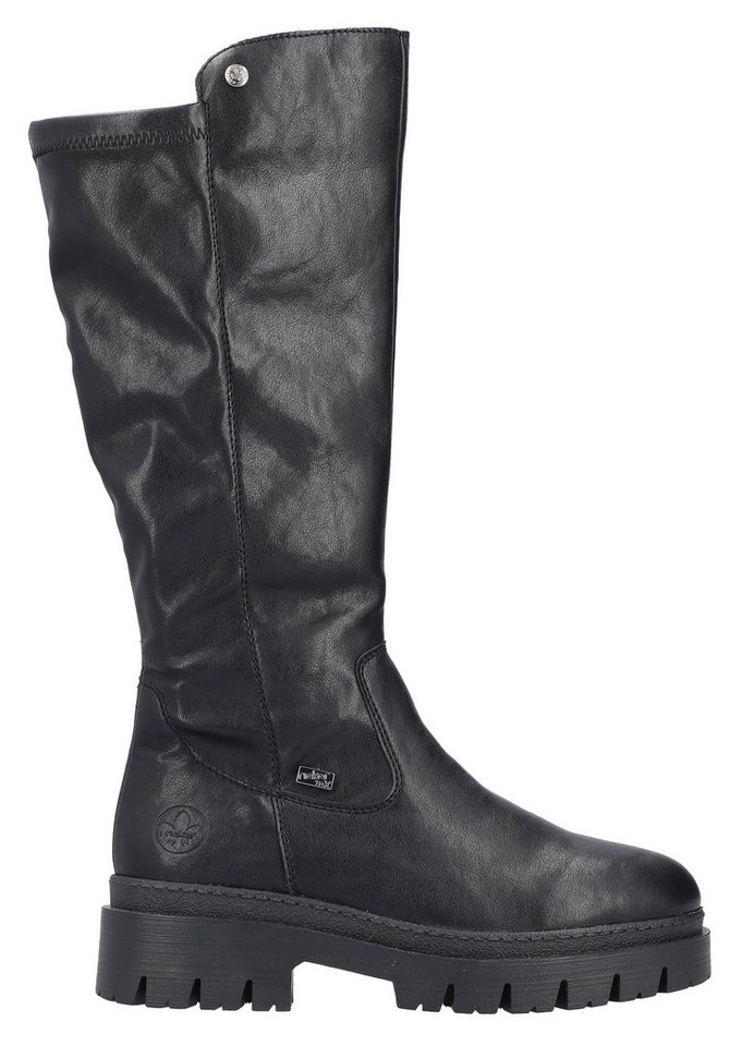 Rieker Winterstiefel Langschaftstiefel, Plateaustiefel mit Stretch am Schaft, TEX-Membrane – Bild 2 von 5