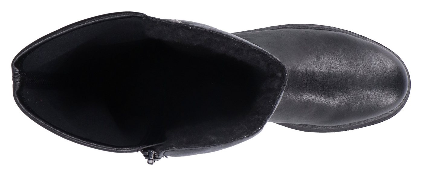 Rieker Winterstiefel Langschaftstiefel, Plateaustiefel mit Stretch am Schaft, TEX-Membrane – Bild 4 von 5