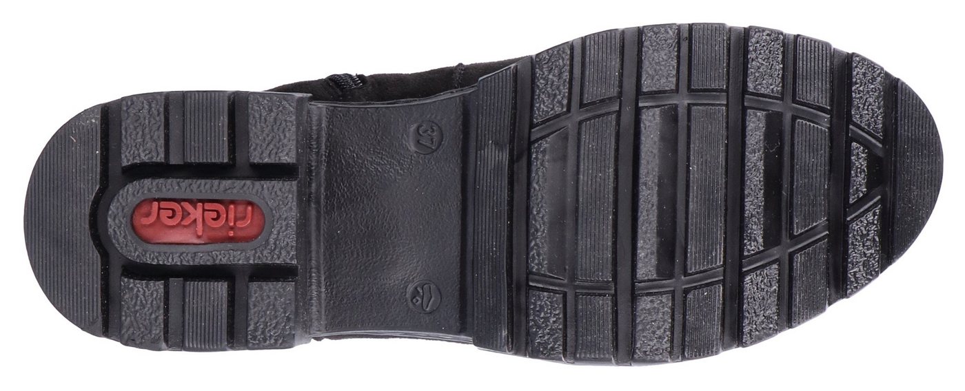 Rieker Winterstiefel, Langschaftstiefel, Blockabsatz, mit Stretch – Bild 4 von 5