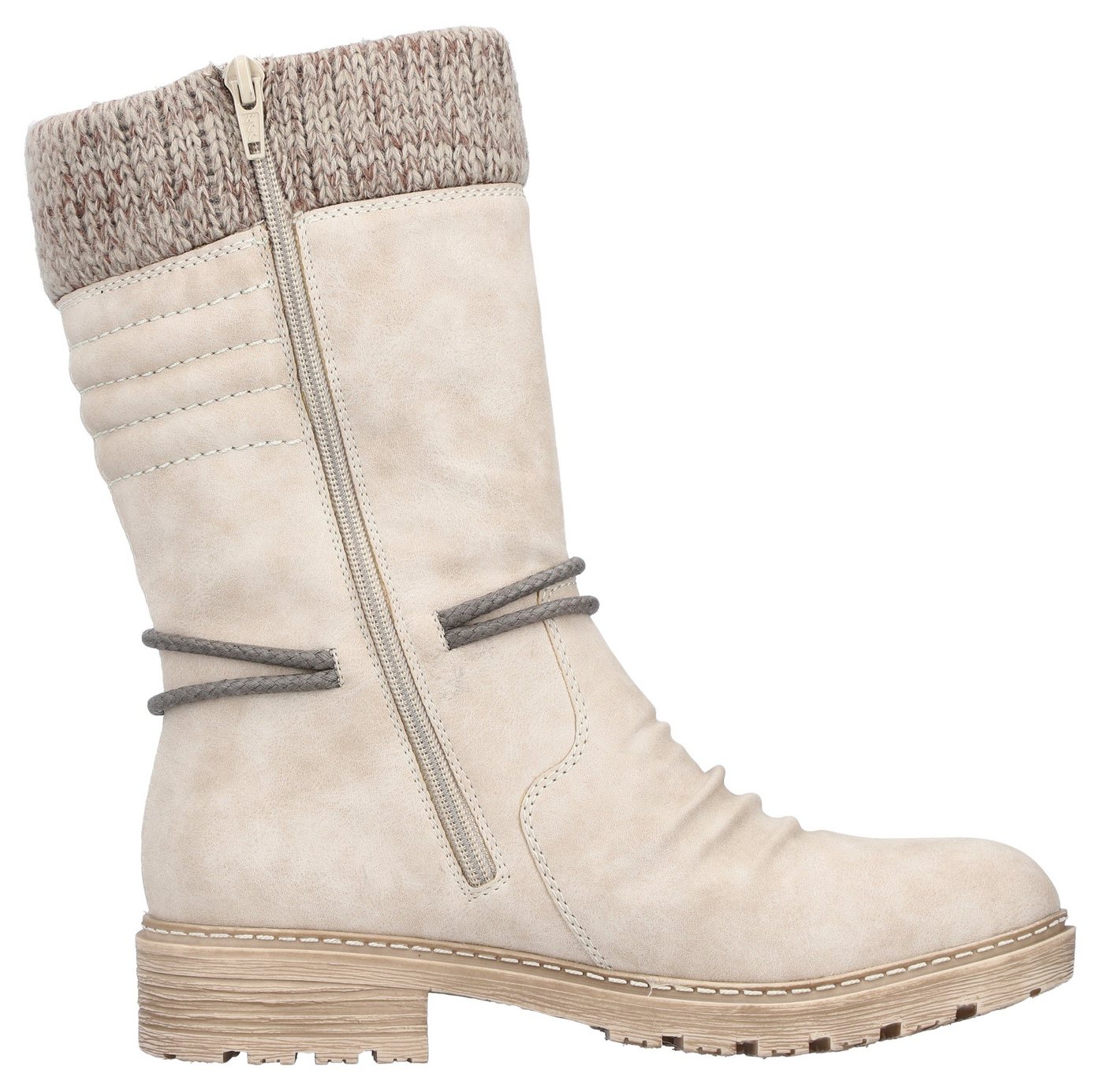 Rieker Winterstiefel Winterboots, Blockabsatz, TEX-Membran, mit gestricktem Schaftrand – Bild 2 von 5