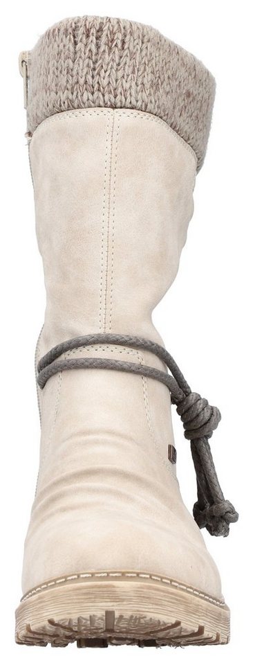 Rieker Winterstiefel Winterboots, Blockabsatz, TEX-Membran, mit gestricktem Schaftrand – Bild 4 von 5