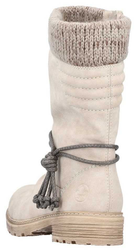 Rieker Winterstiefel Winterboots, Blockabsatz, TEX-Membran, mit gestricktem Schaftrand – Bild 5 von 5