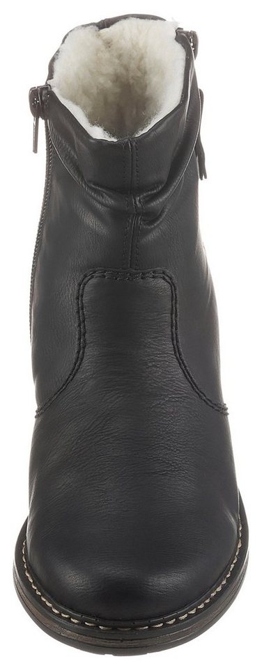 Rieker Winterstiefelette, Winterboots, Blockabsatz, Profilsohle, mit Zierreißverschluss außen – Bild 4 von 5