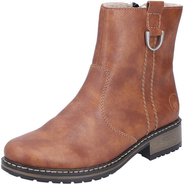 Rieker Winterstiefelette, Schlupfboots, Blockabsatz, mit Innenreißverschluss