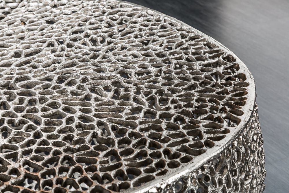 riess-ambiente Couchtisch ABSTRACT LEAF 80cm silber (Einzelartikel, 1-St), Wohnzimmer · Metall · Handarbeit · Modern – Bild 4 von 5