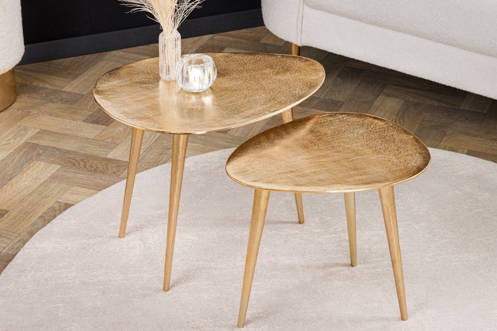 riess-ambiente Couchtisch ELEMENTS 50cm gold (Set, 2-St), Wohnzimmer · Metall · Handarbeit · Retro – Bild 2 von 5
