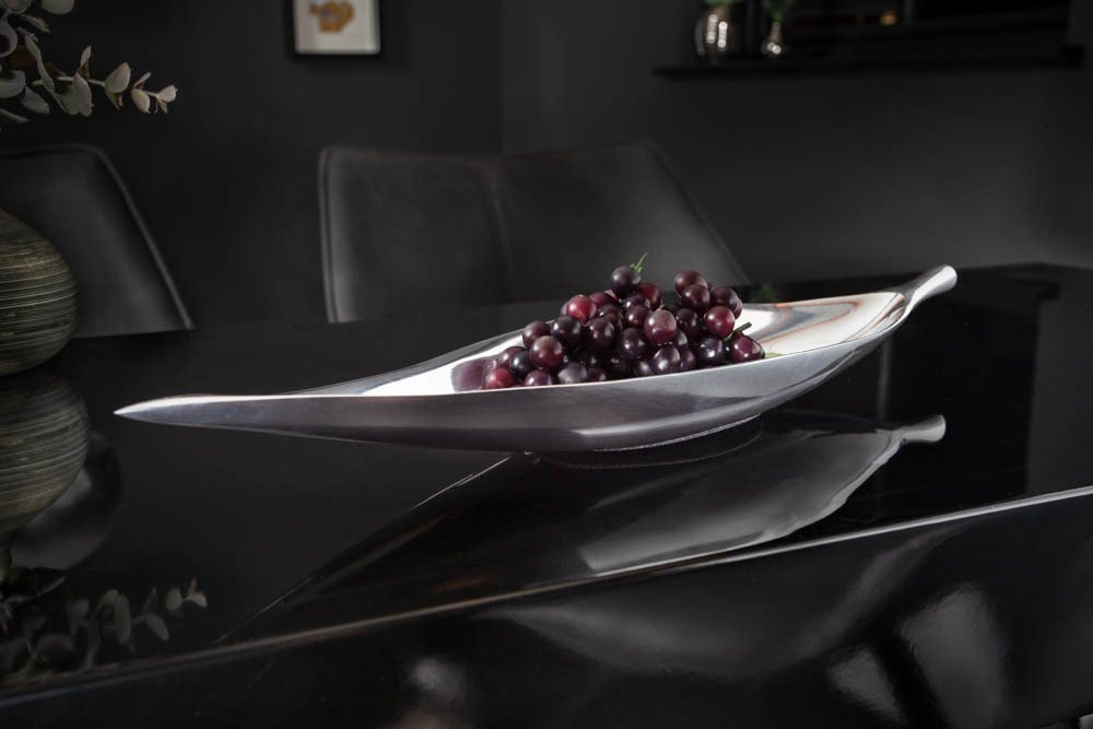 riess-ambiente Dekoschale SILVER LEAF 41cm silber, Wohnzimmer · Accessoires · Schlüssel · Handarbeit · Metall · Modern – Bild 2 von 5