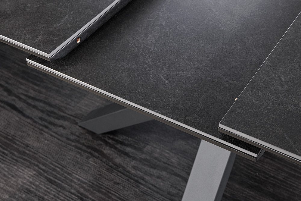 riess-ambiente Esstisch ETERNITY 160-200cm graphit grau/schwarz – Keramikplatte, Metallgestell (Einzelartikel, 1-St), Sterngestell & ausziehbar für Flexibilität – Bild 5 von 5