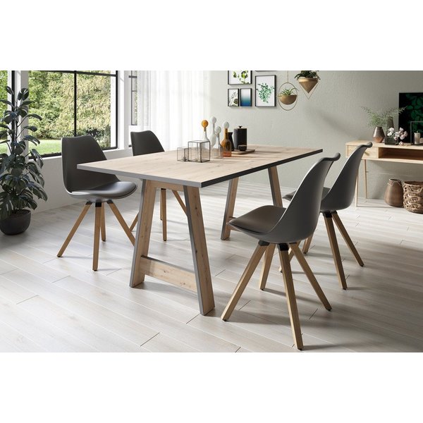 riess-ambiente Esstisch LOFT 160cm natur · eckiger Esszimmertisch mit Tischbeinen in A-Form (Einzelartikel, 1-St), Eichen-Design · 6 Personen · Scandinavian Des