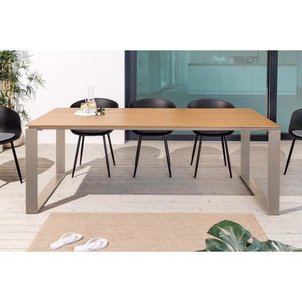riess-ambiente Gartentisch FLOATING 210cm greige - WPC-Bohlen, Aluminium, wetterfest, Holzoptik (Einzelartikel, 1-St), Garten · Metall · Outdoor · Terrasse · In