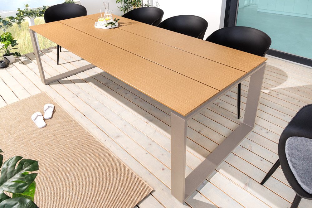 riess-ambiente Gartentisch FLOATING 210cm greige - WPC-Bohlen, Aluminium, wetterfest, Holzoptik (Einzelartikel, 1-St), Garten · Metall · Outdoor · Terrasse · In – Bild 2 von 5