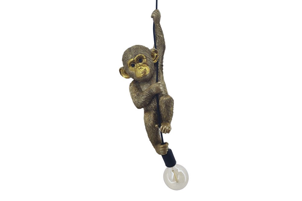 riess-ambiente Hängeleuchte MONKEY 55cm gold - Affe, Skulptur, handgefertigt, exotisch, Dschungel, keine besonderen Funktionen, ohne Leuchtmittel, Tierische Pen – Bild 2 von 5