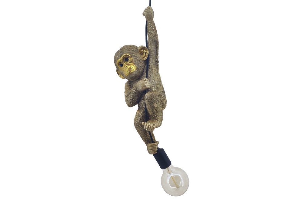 riess-ambiente Hängeleuchte MONKEY 55cm gold - Affe, Skulptur, handgefertigt, exotisch, Dschungel, keine besonderen Funktionen, ohne Leuchtmittel, Tierische Pen – Bild 5 von 5