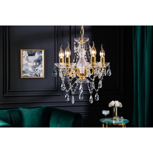 riess-ambiente Kronleuchter DIAMONDS S 40cm gold, ohne Leuchtmittel, Wohnzimmer · Acryl · Schlafzimmer · Barock Design