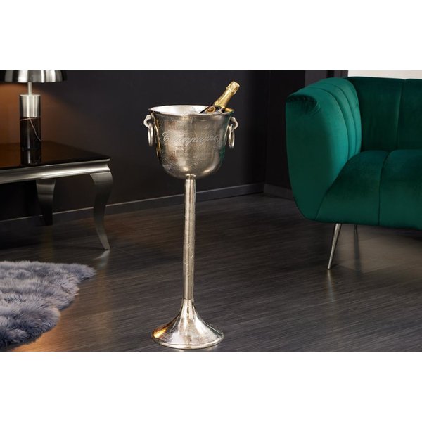 riess-ambiente Sektkühler CHAMPAGNE 80cm antik silber, Küche · Metall · für Flaschen (Wein & Champagner)