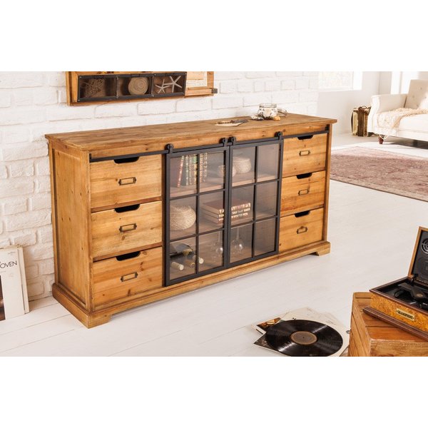 riess-ambiente Sideboard HERITAGE 148cm natur (Einzelartikel, 1 St), Wohnzimmer · Massivholz · Kommode · Landhaus
