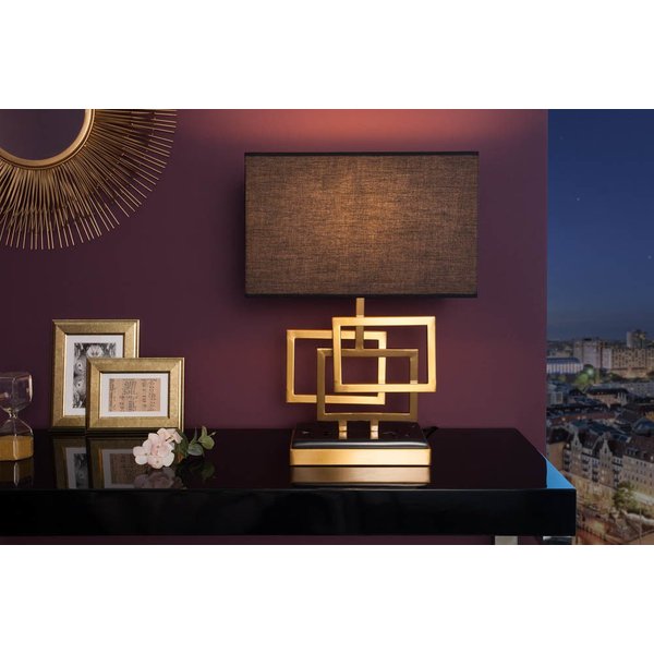 riess-ambiente Tischleuchte ATLANTIS 56cm gold, ohne Leuchtmittel, Modern Design