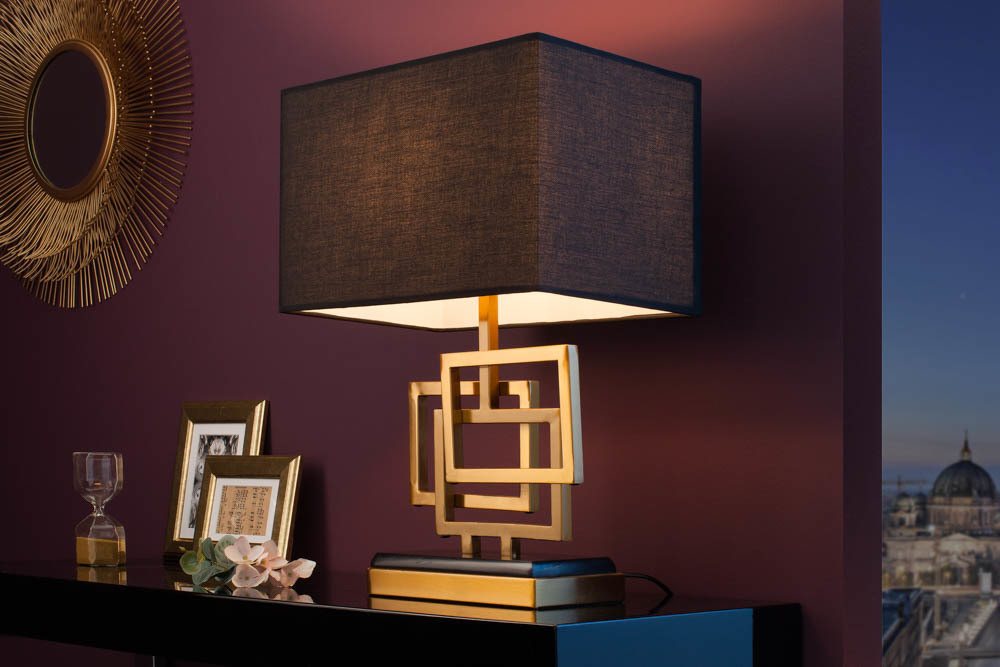 riess-ambiente Tischleuchte ATLANTIS 56cm gold, ohne Leuchtmittel, Modern Design – Bild 3 von 5