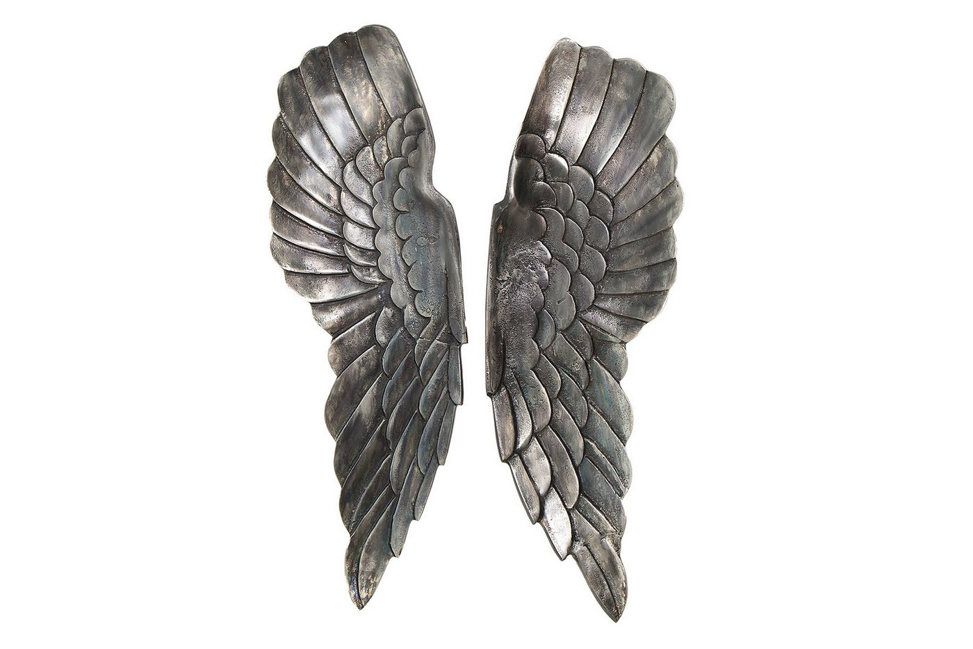 riess-ambiente Wanddekoobjekt FALLEN ANGEL 65cm silber, Flügel · Wanddekoration · Wohnzimmer · Metall – Bild 4 von 4