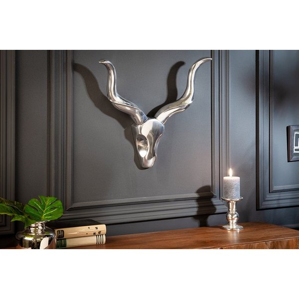 riess-ambiente Wanddekoobjekt STYLE ROCKS 53cm silber, Wohn-Accessoire · poliert · im Modern Design · aus Aluminium