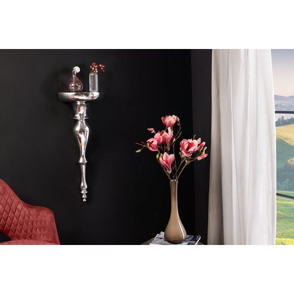 riess-ambiente Wandregal SCALA 60cm silber, Wandkonsole · Metall · Küche · Barock Design