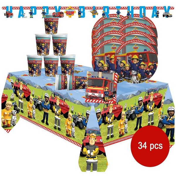 Riethmüller Papierdekoration Feuerwehrmann Sam Party-Set